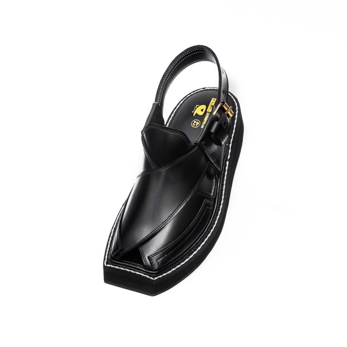 Iconic Black Kaptaan Chappal – 092271 mens
