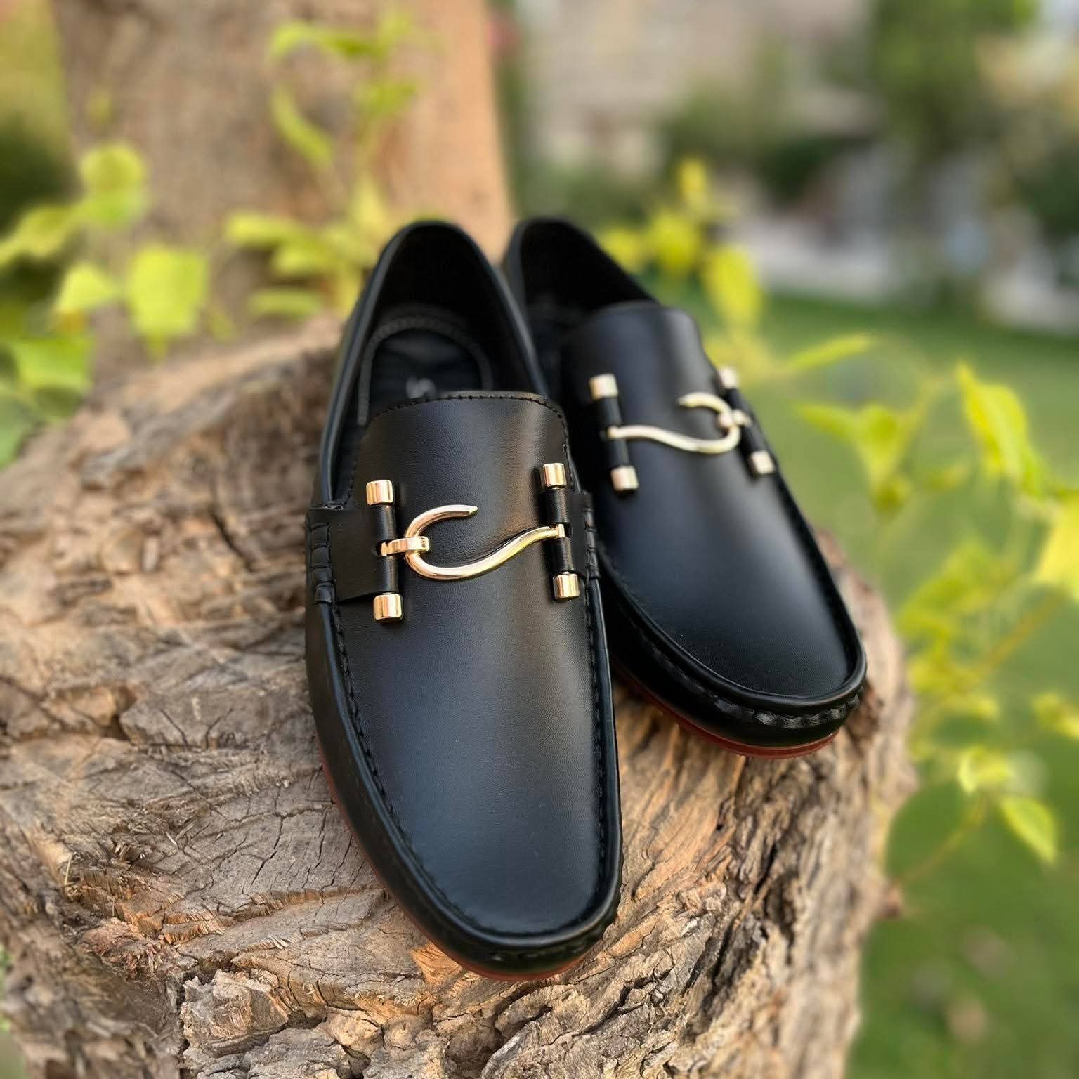 Driving moc mens upper leather sole rubber