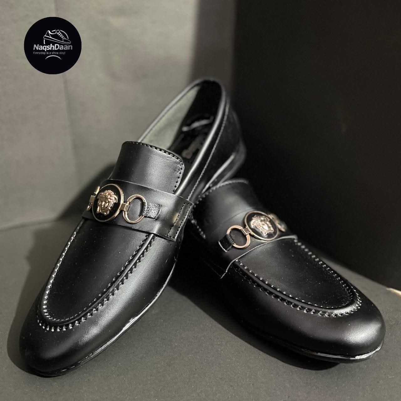 Synthetic leather loafer shoes mens