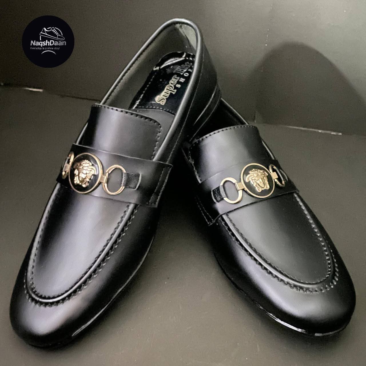 Synthetic leather loafer shoes mens