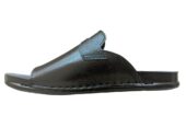 nelibar permium handmade black leathers men`sslippers