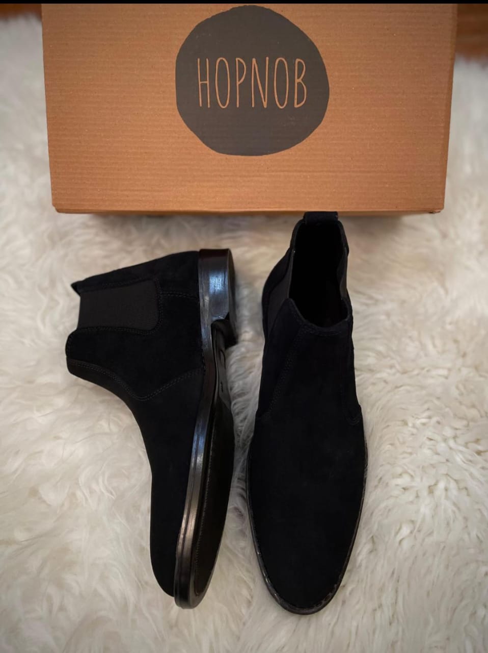 blk suede chelsea mens