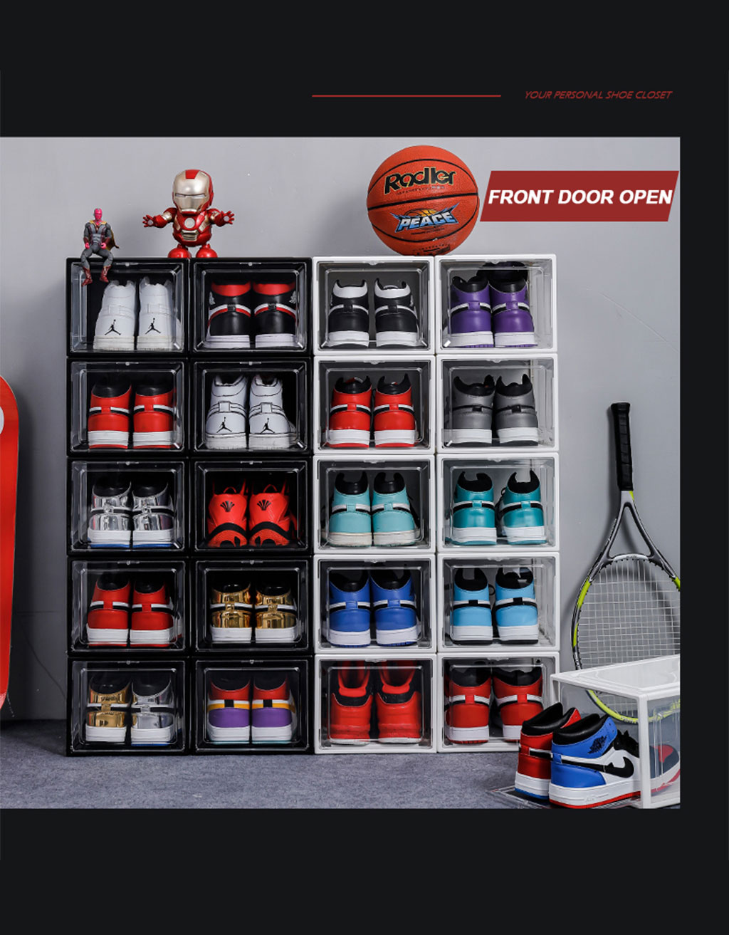 STACK’EM SKARE CRATES | SHOE CRATES (SIDE DROP)