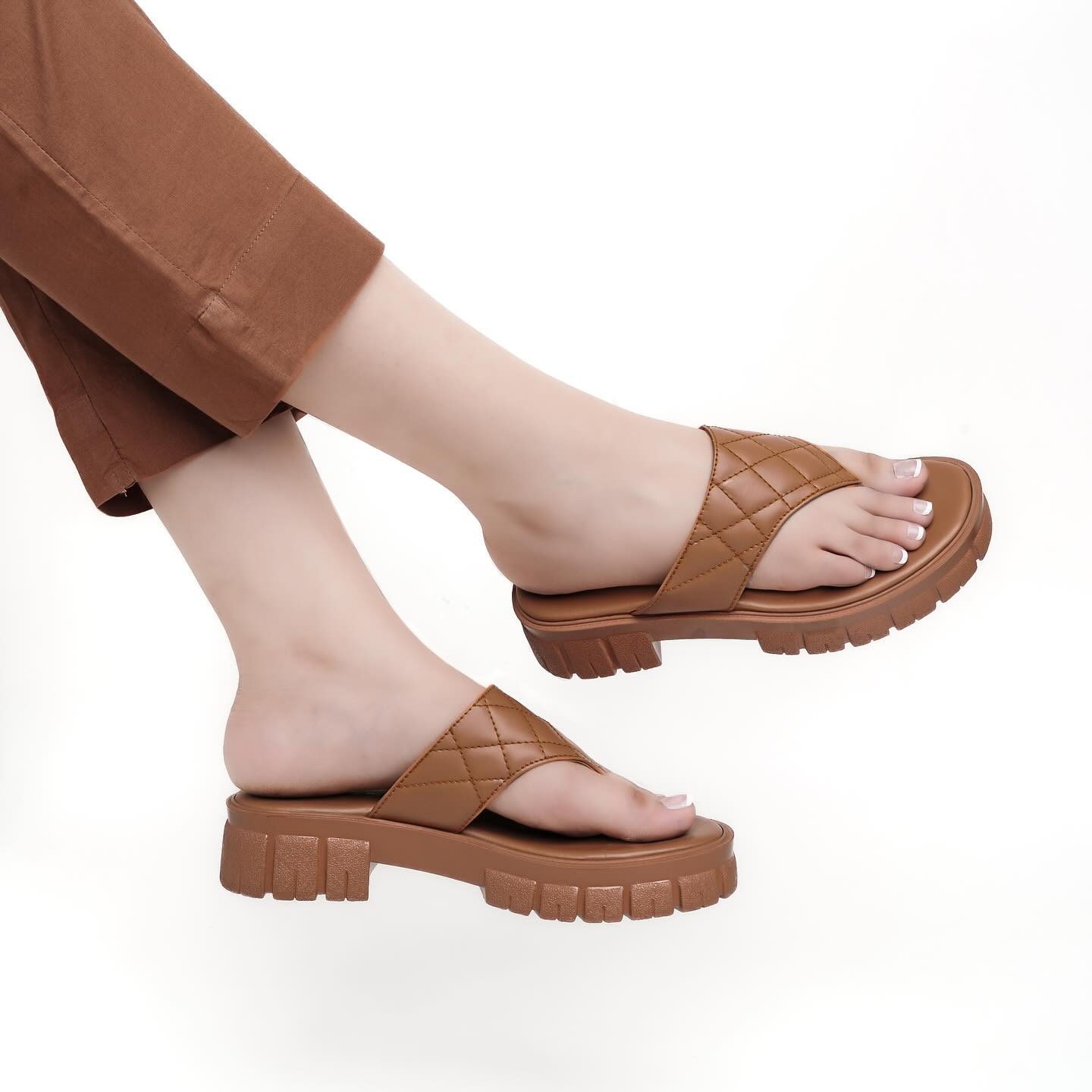 Lighten – Mustard ladies falt womens flat slippers