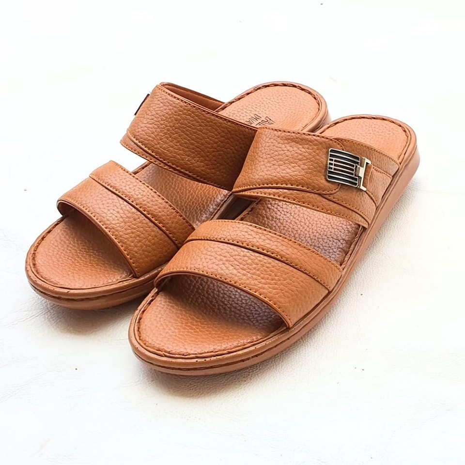 leathers slippers causal Men`s