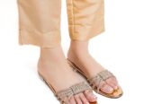 River Golden women`s flats slippers