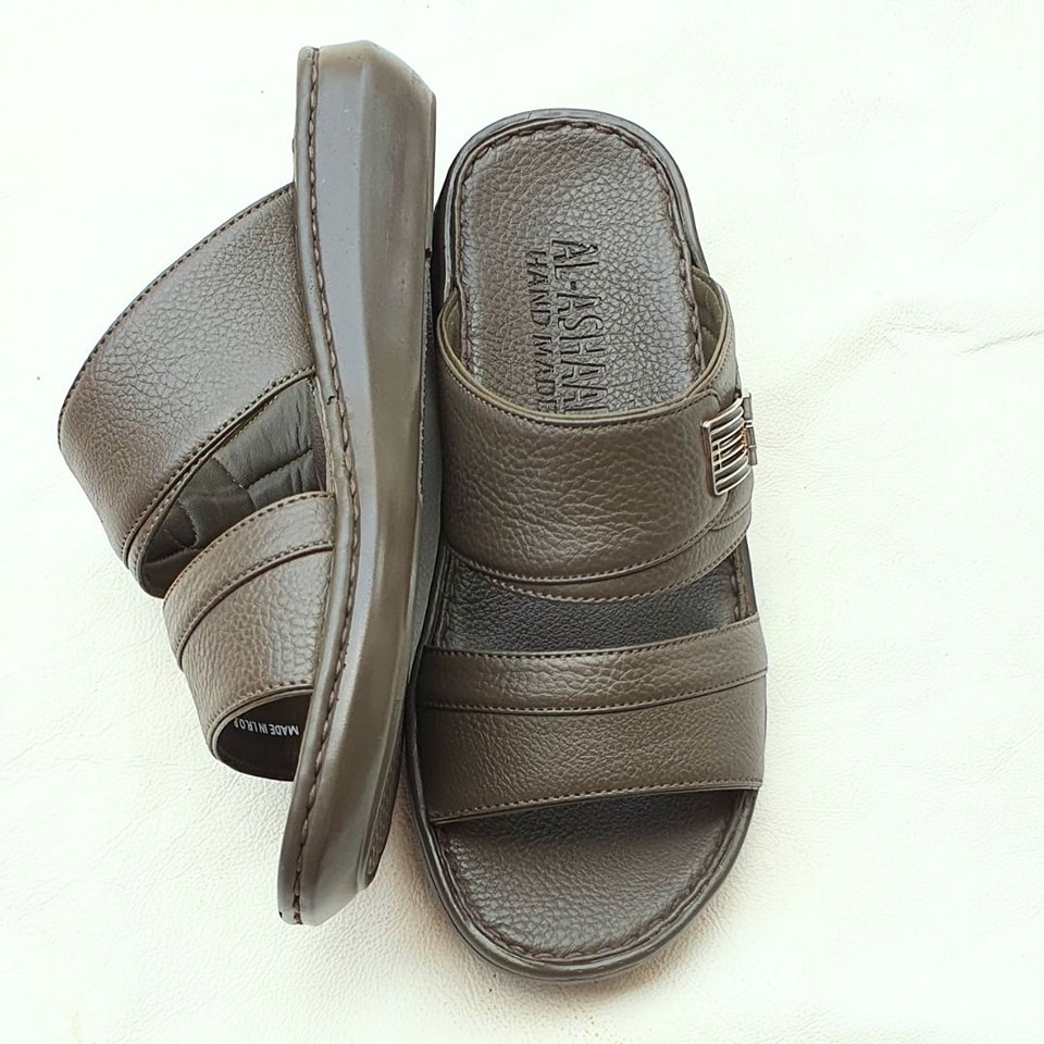 leathers slippers causal Men`s