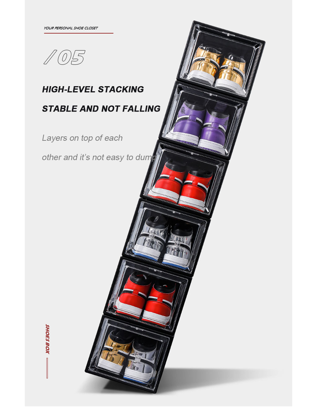 STACK’EM SKARE CRATES | SHOE CRATES (SIDE DROP)