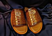 Mens slipper upper leather shoe leather Gucci style