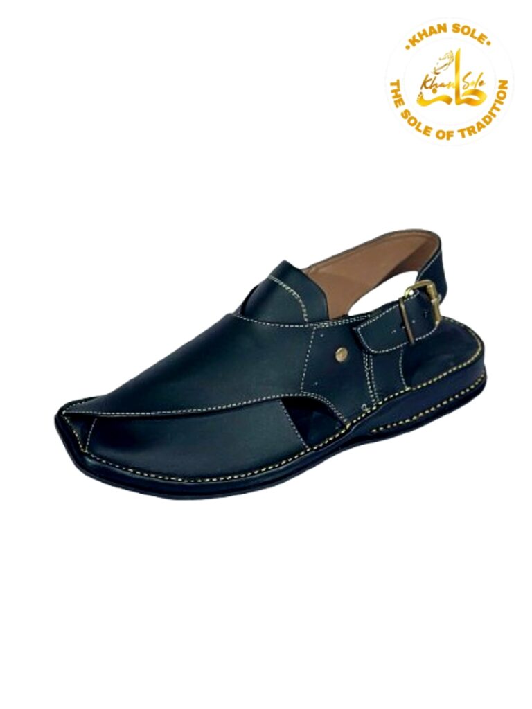 Black Smart Zalmi Chappal mens slippers