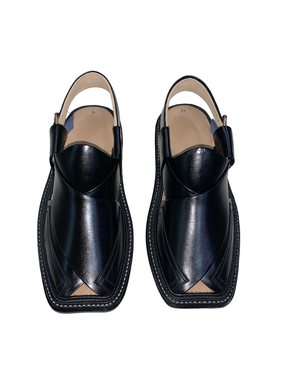 Smart Zalmi Three Gear Black mens chappal