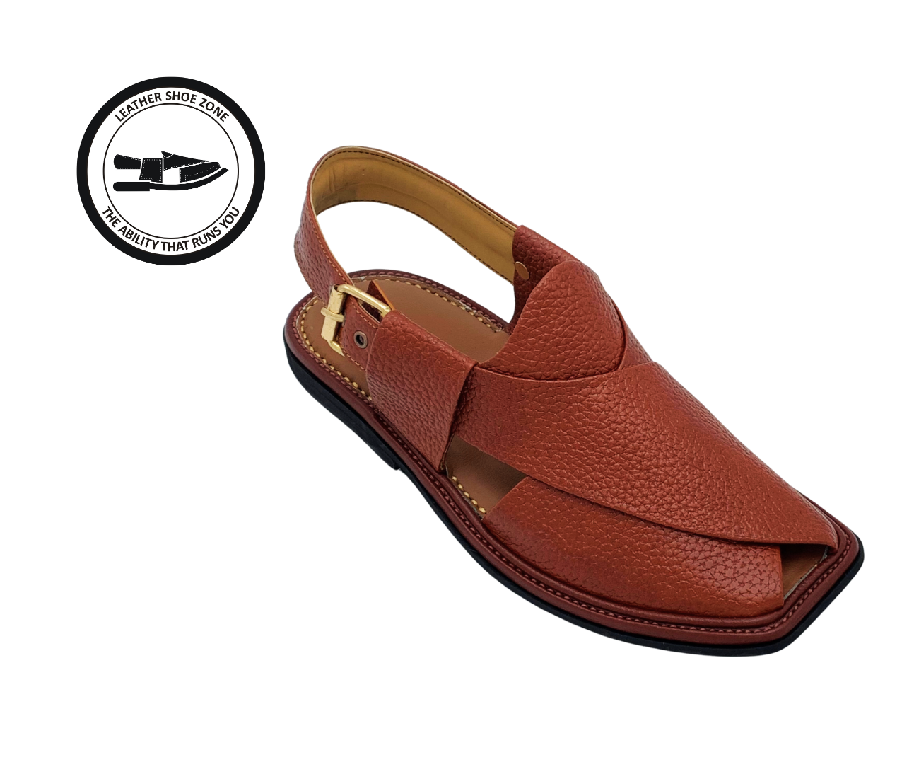 Premium Smart Zalmi Dotted Brown Mate/Mustard (Burgundy)/Dotted Black mens chappal
