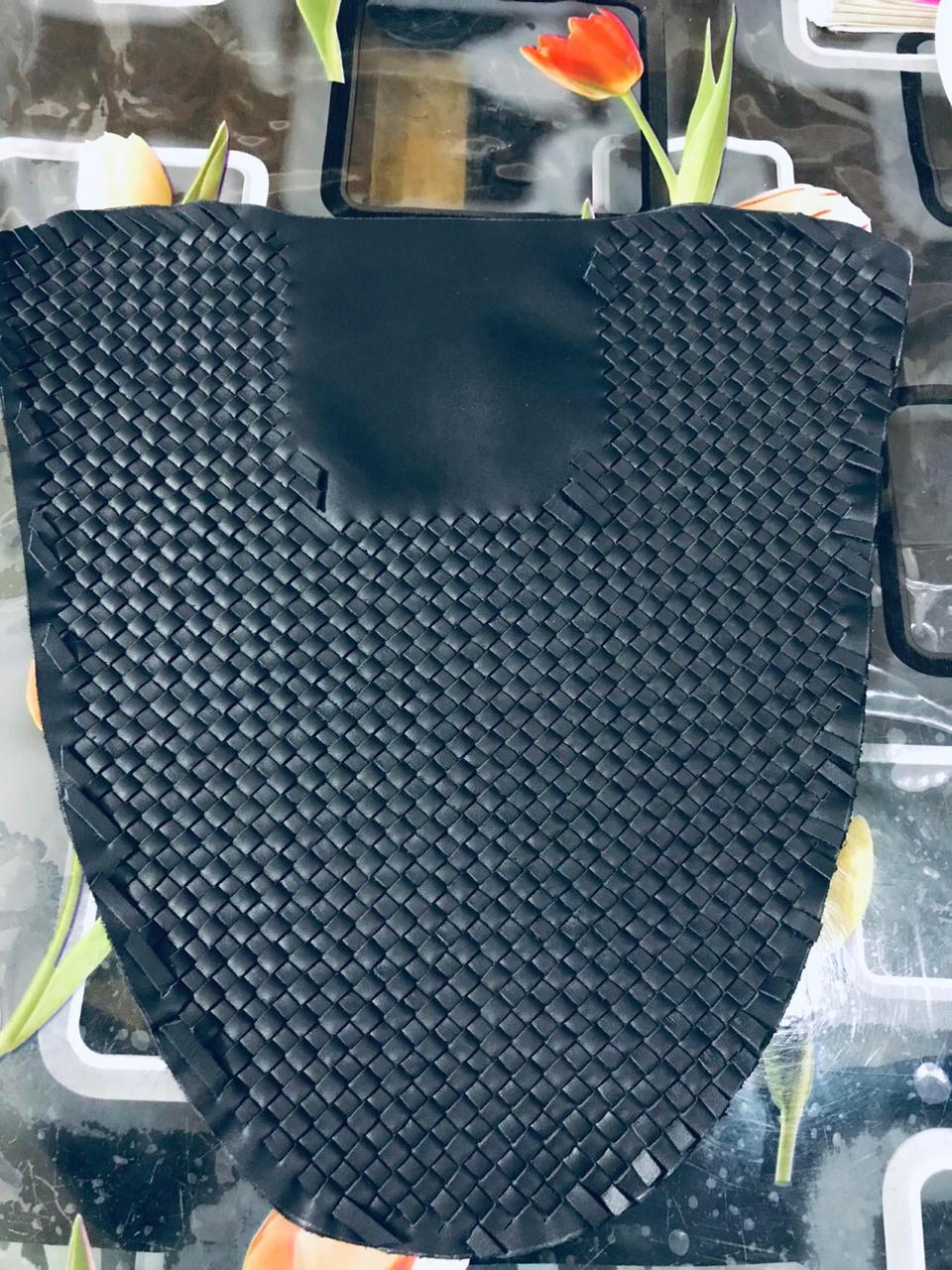 LEATHER INTERLACING AND WEAVING SHOES COMPONENTS / PANELS