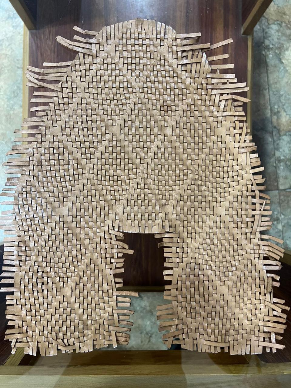 LEATHER INTERLACING AND WEAVING SHOES COMPONENTS / PANELS