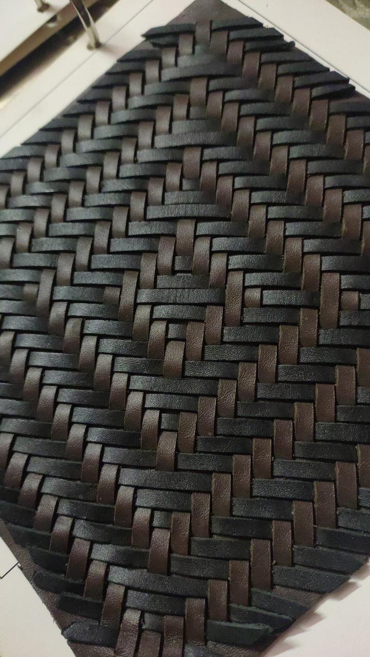 LEATHER INTERLACING AND WEAVING SHOES COMPONENTS / PANELS