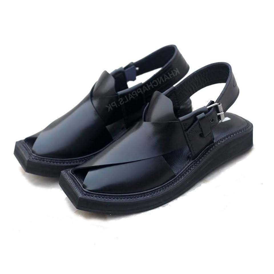 Black peshawari chappal mens