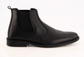 Matt Black Cow Leather Chelsea boots men’s