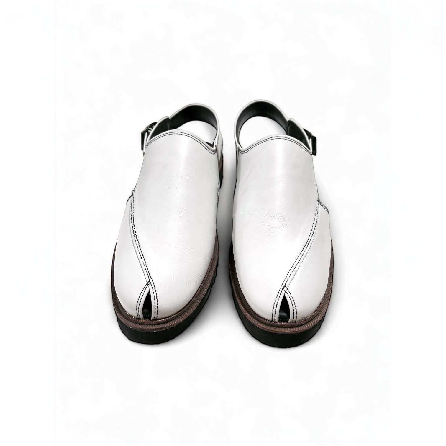 Premium Quality White Peshawri chappal men’s