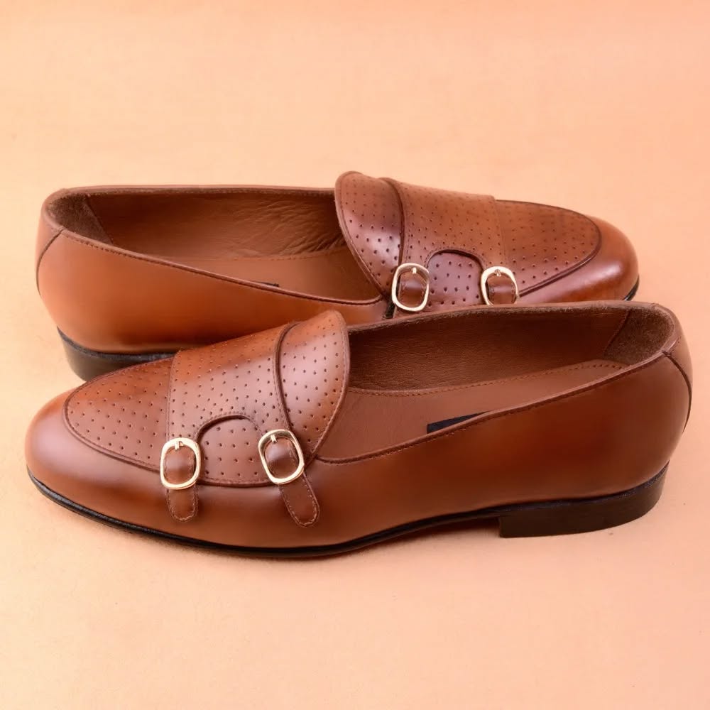 Two mock shoes leather Men`s