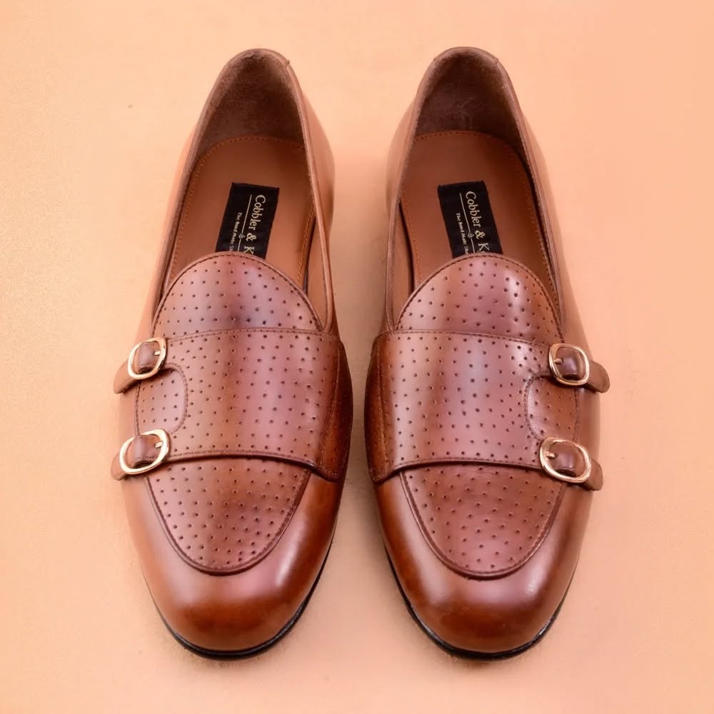 Two mock shoes leather Men`s