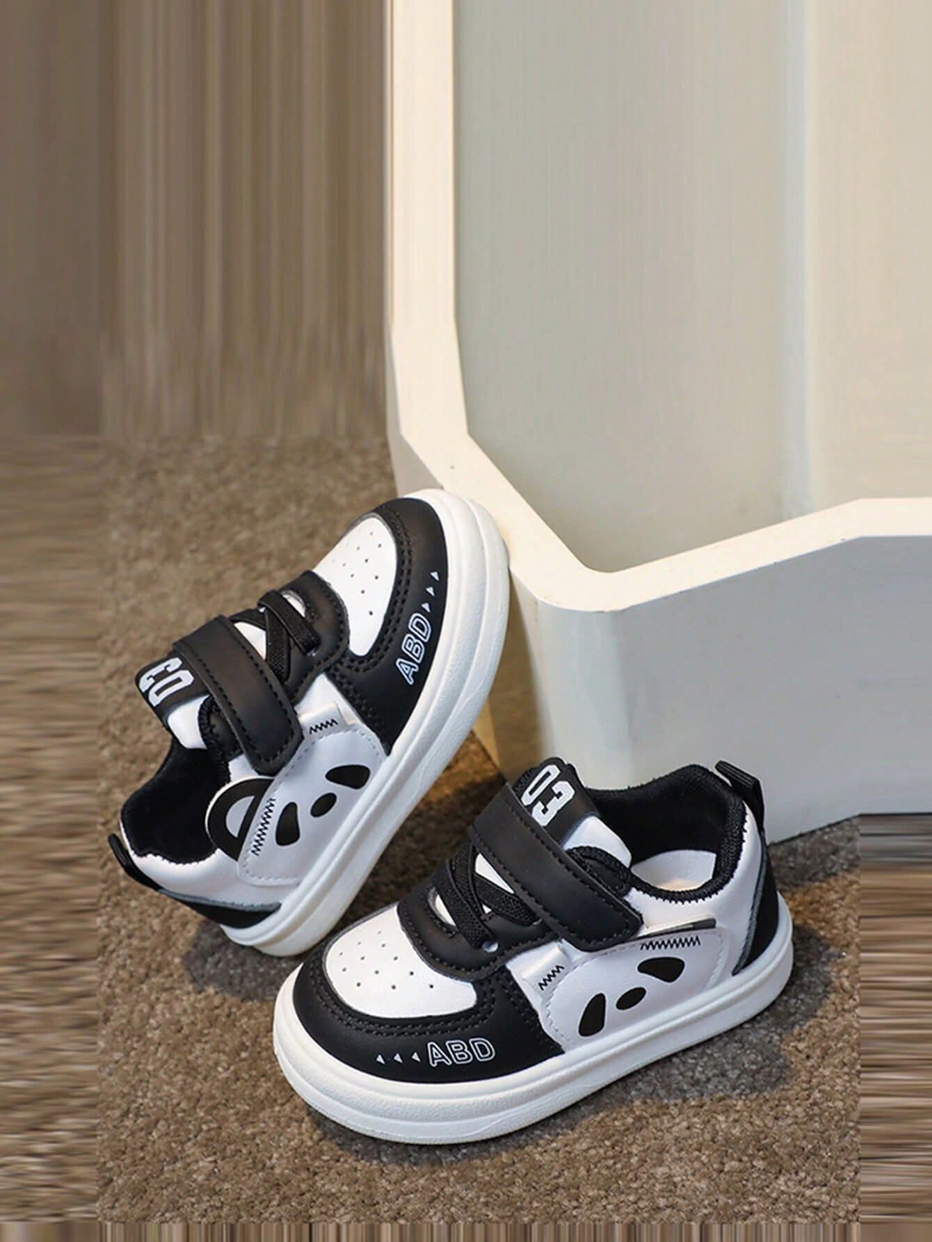 Kids black in white shoes