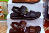 Mens sandals Black Dark brown color