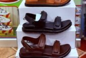 Mens sandals Black Dark brown colour