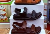 Mens sandals Black Dark brown color