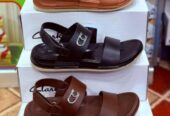 Mens sandals Black Dark brown colour