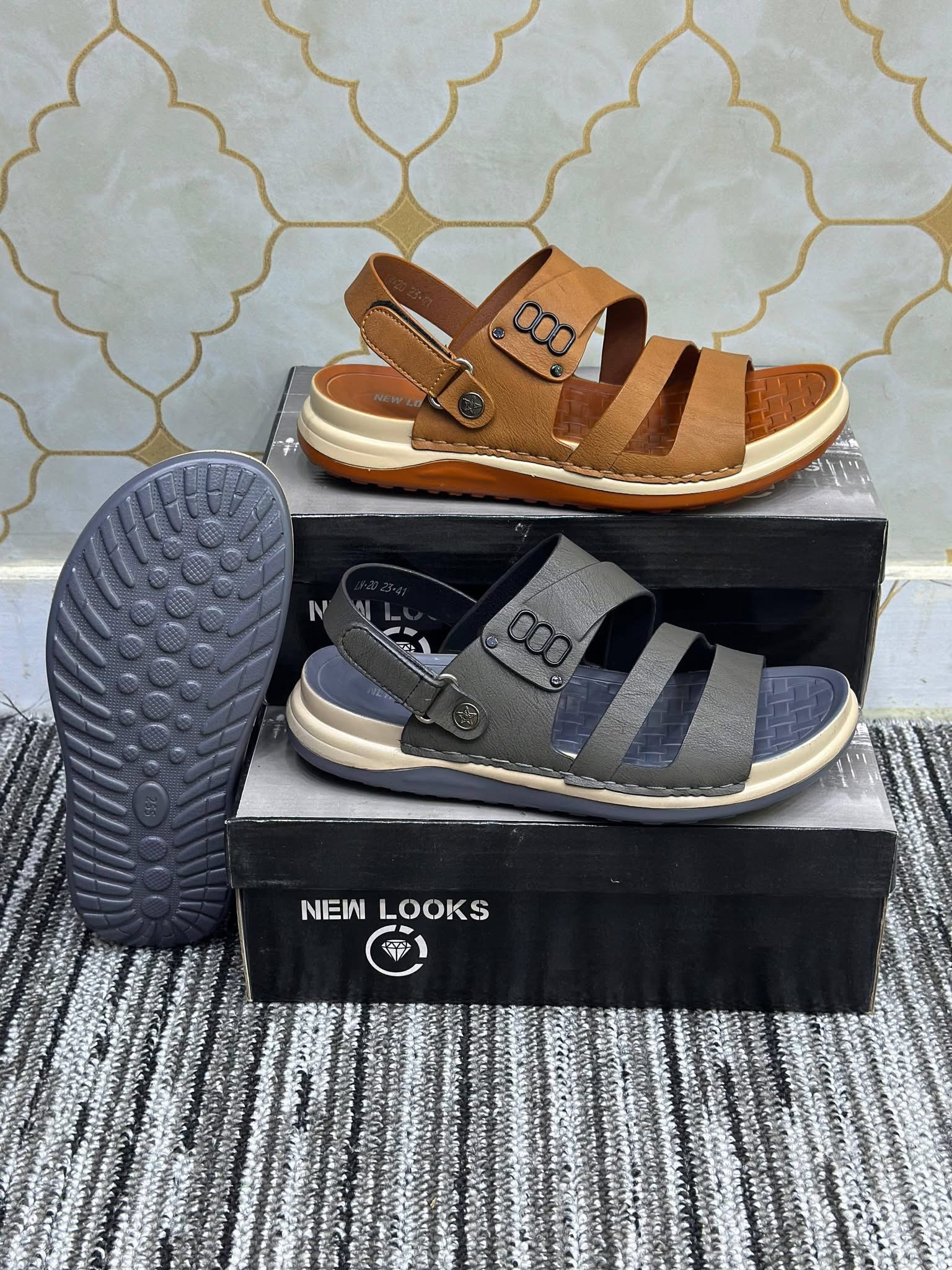 Mens branded sandals