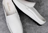 Hk Shehzada mens white loafer’s shoes
