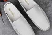 Hk Shehzada mens white loafer’s shoes