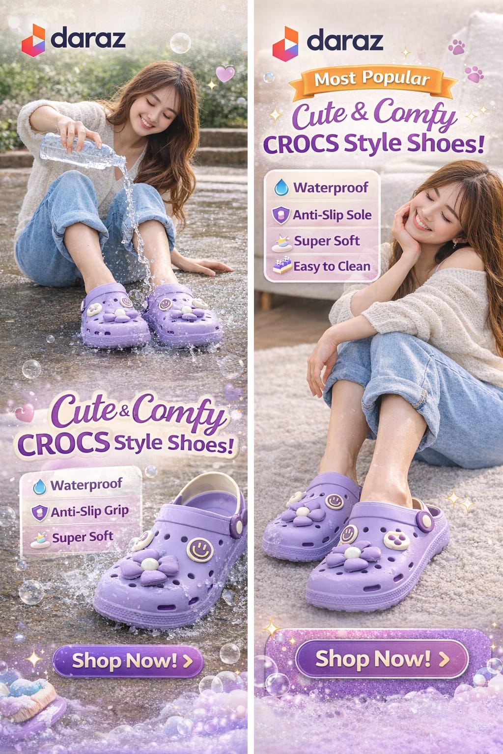Deluxe footwear Ladies crocs shoes with premium quality